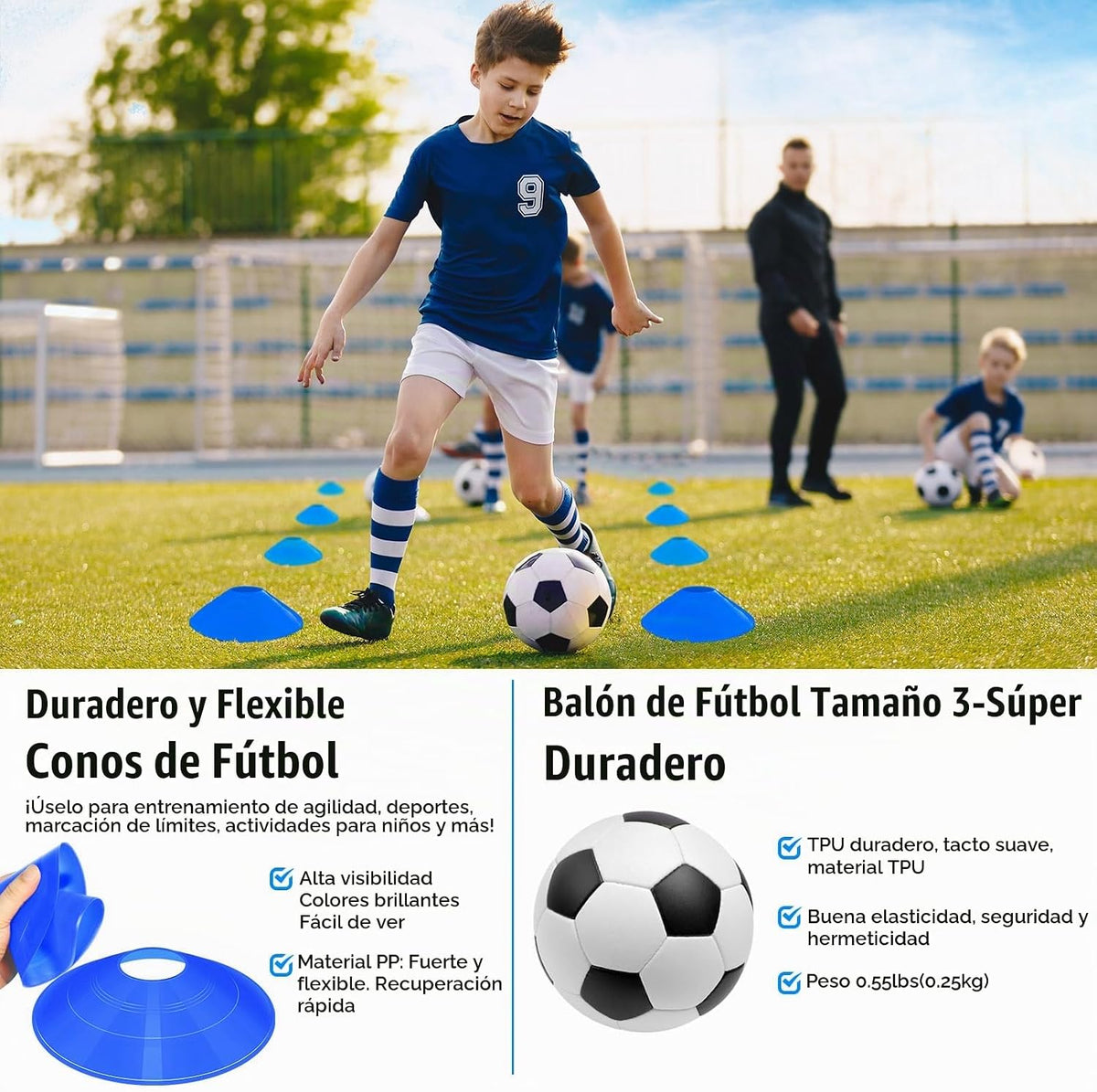FITPARNER Arcos de Fútbol para Niños para Patio Trasero - Juego de...