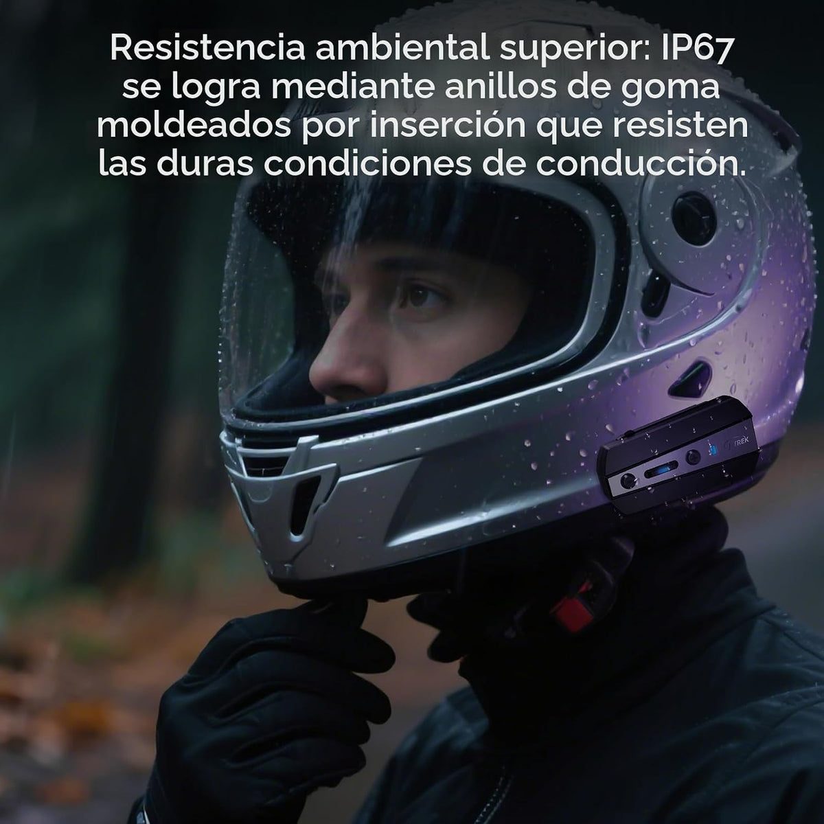 J-TREK JX01 - Auriculares Bluetooth para motocicleta con V5.4, 8 ví...