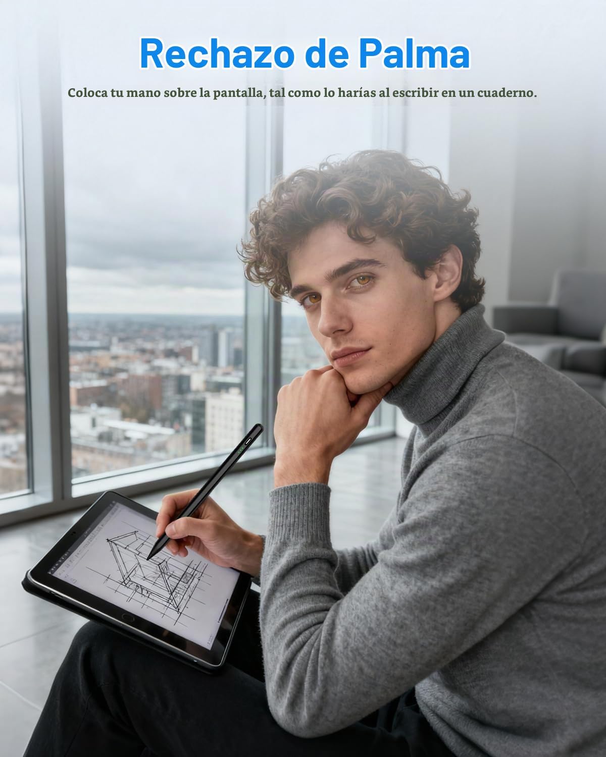 MYSTILUCK Lápiz óptico negro para Apple iPad 2018-2025, (carga 2 ve...