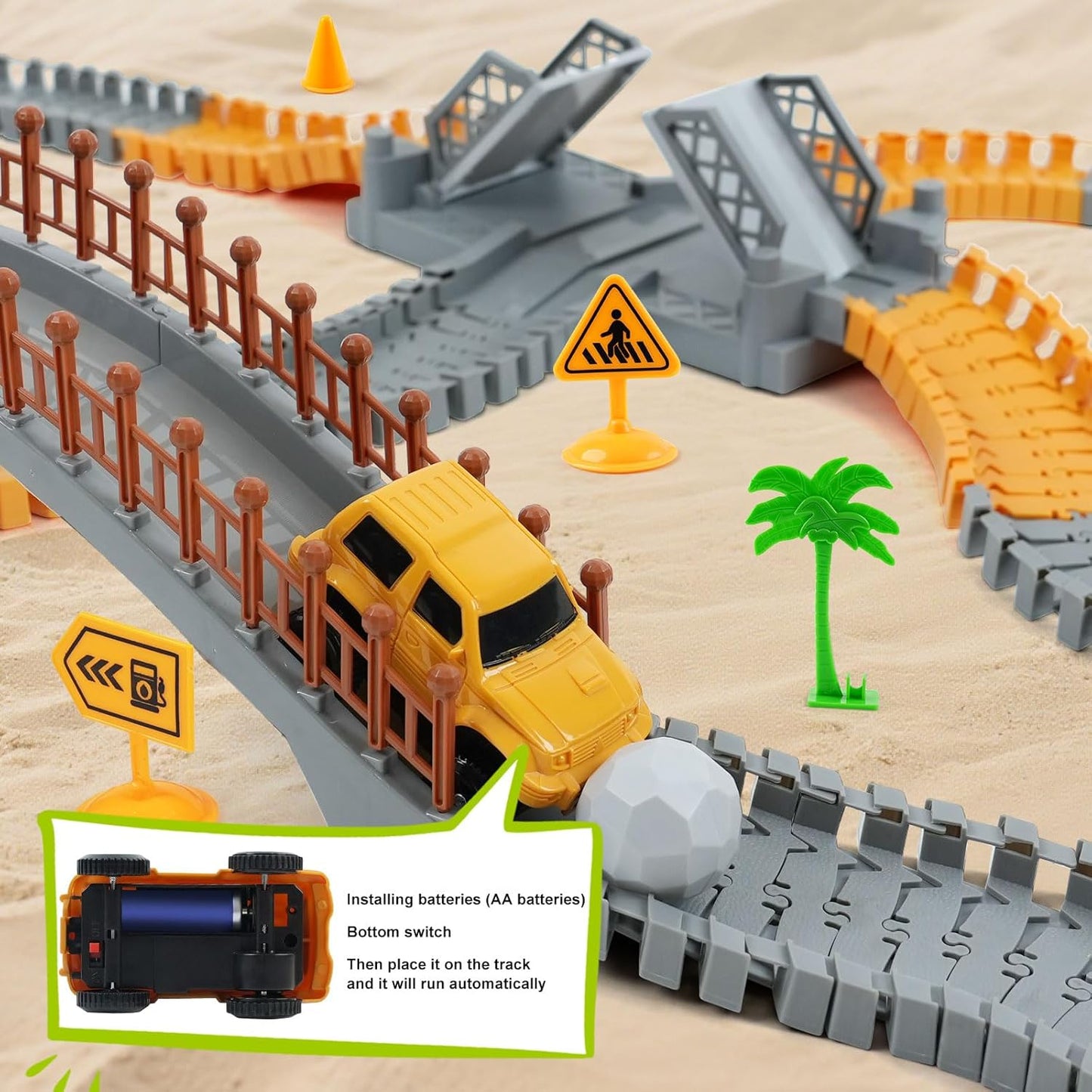 TGJH Juego de Pista de Carreras de Construcción para Niños - Juguet...