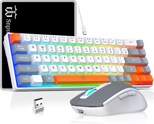 Combinación de teclado y mouse inalámbricos para juegos Snpurdiri 6...