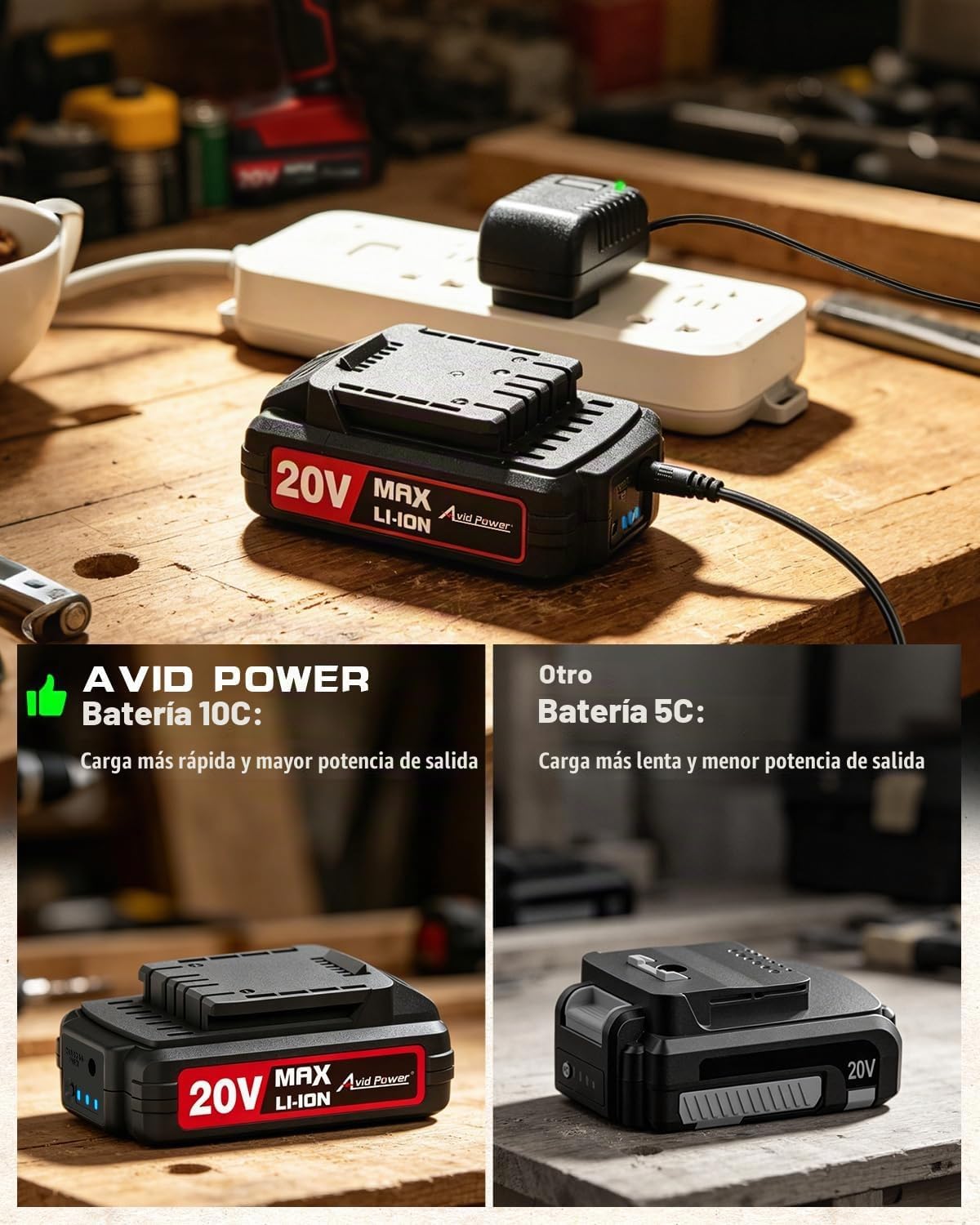 AVID POWER Juego de taladro inalámbrico de litio de 20 V Max, kit d...