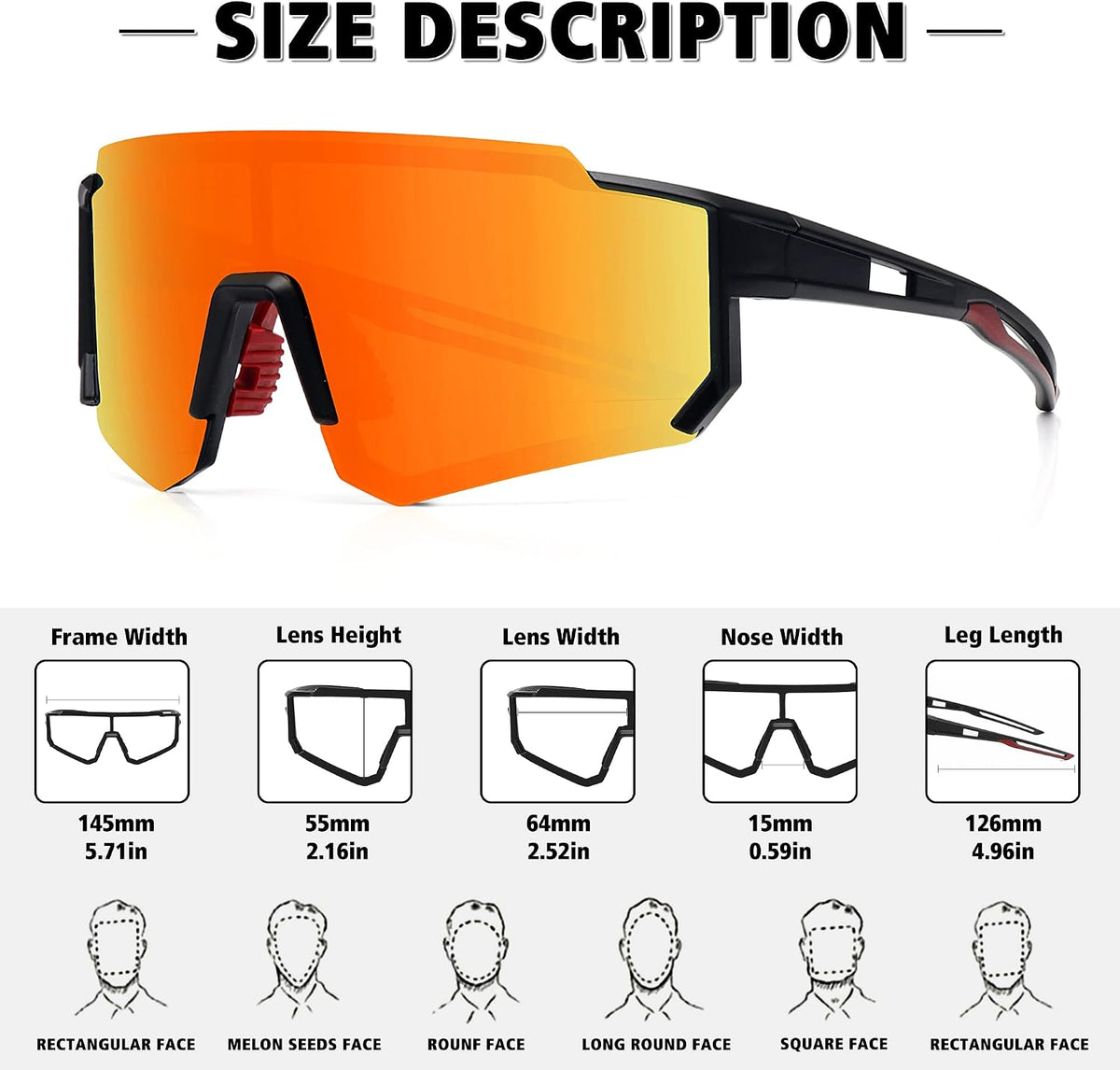 STORYCOAST Gafas de sol deportivas polarizadas para hombres y mujer...