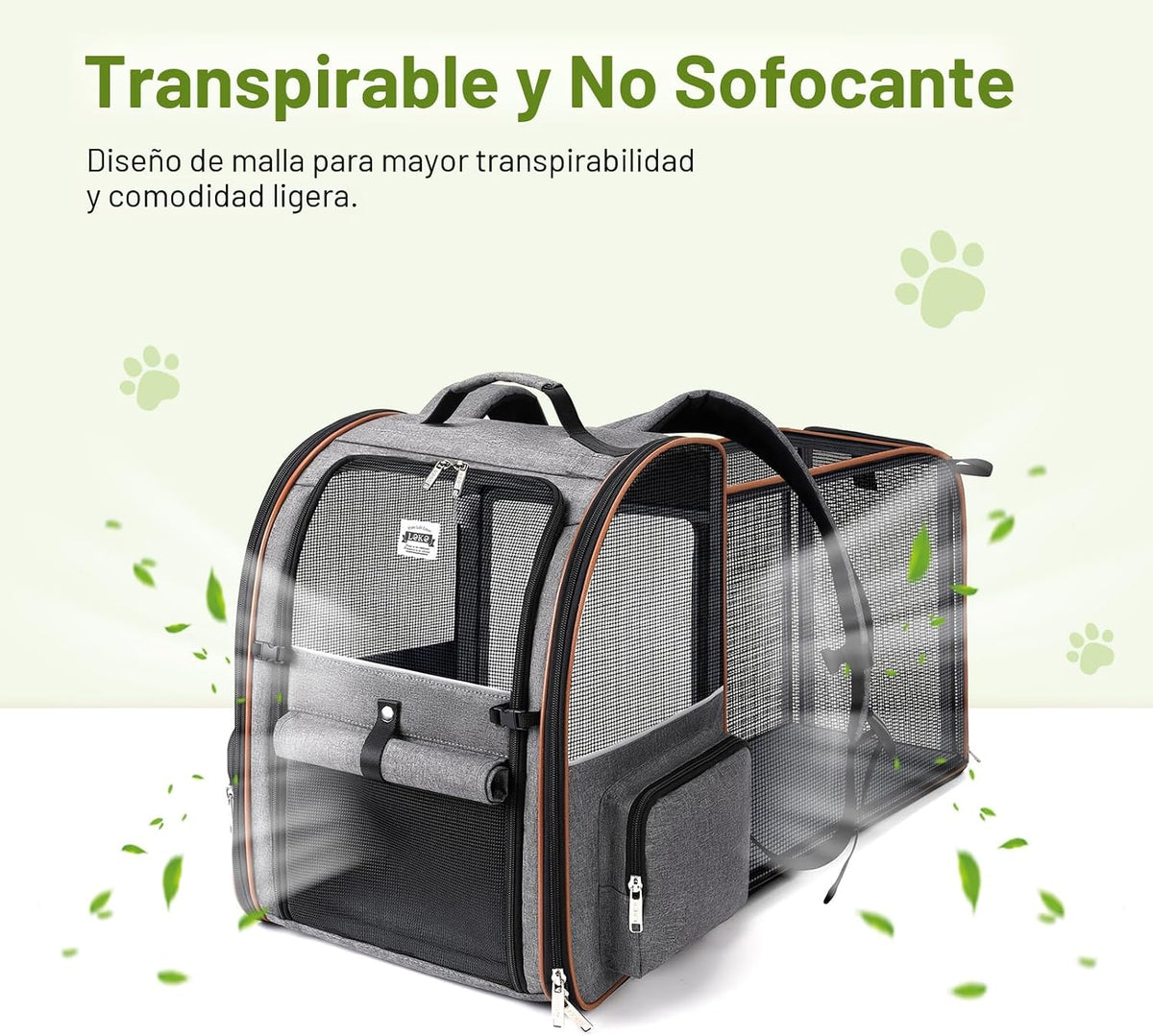 Lekebobor Mochila transportadora para gatos, transportador de masco...