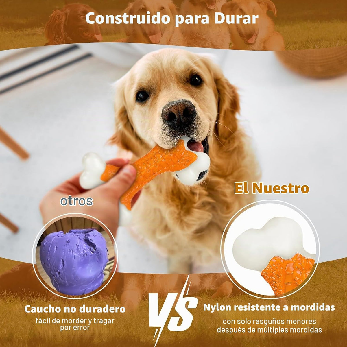 Kseroo - Juguetes duros para perros de raza grande que son masticad...