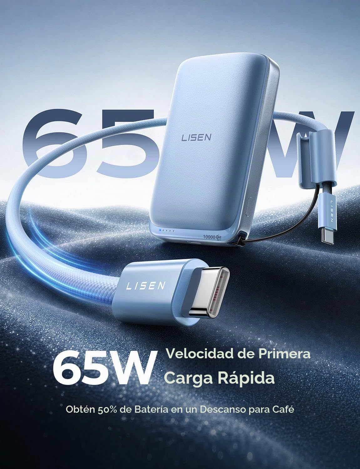 LISEN Qi2.2 25W para banco de energía Magsafe, carga rápida USB C d...