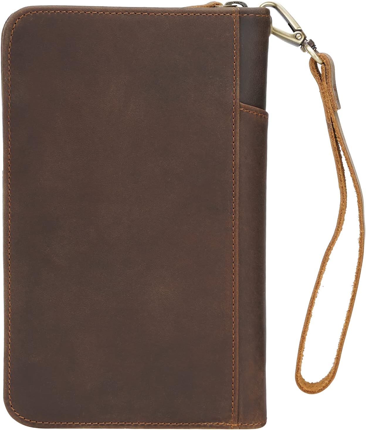 Polare - Funda de piel de grano completo para pasaporte, para hombr...