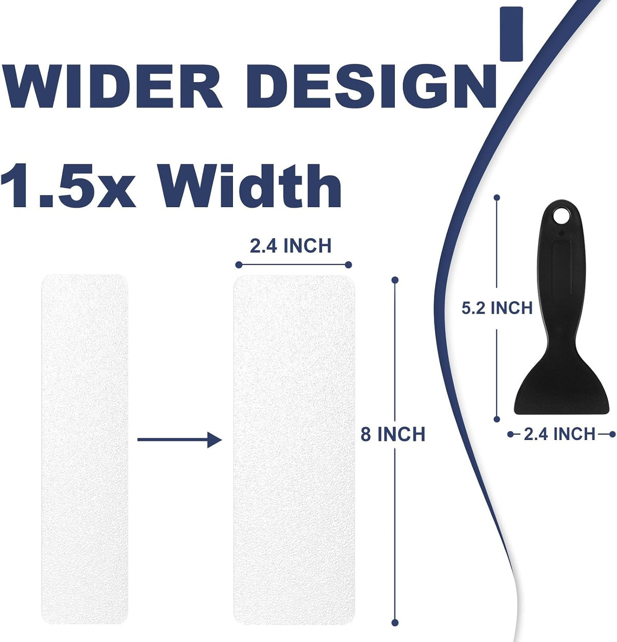 Gecork XXL - Calcomanías antideslizantes para bañera con adhesivo f...