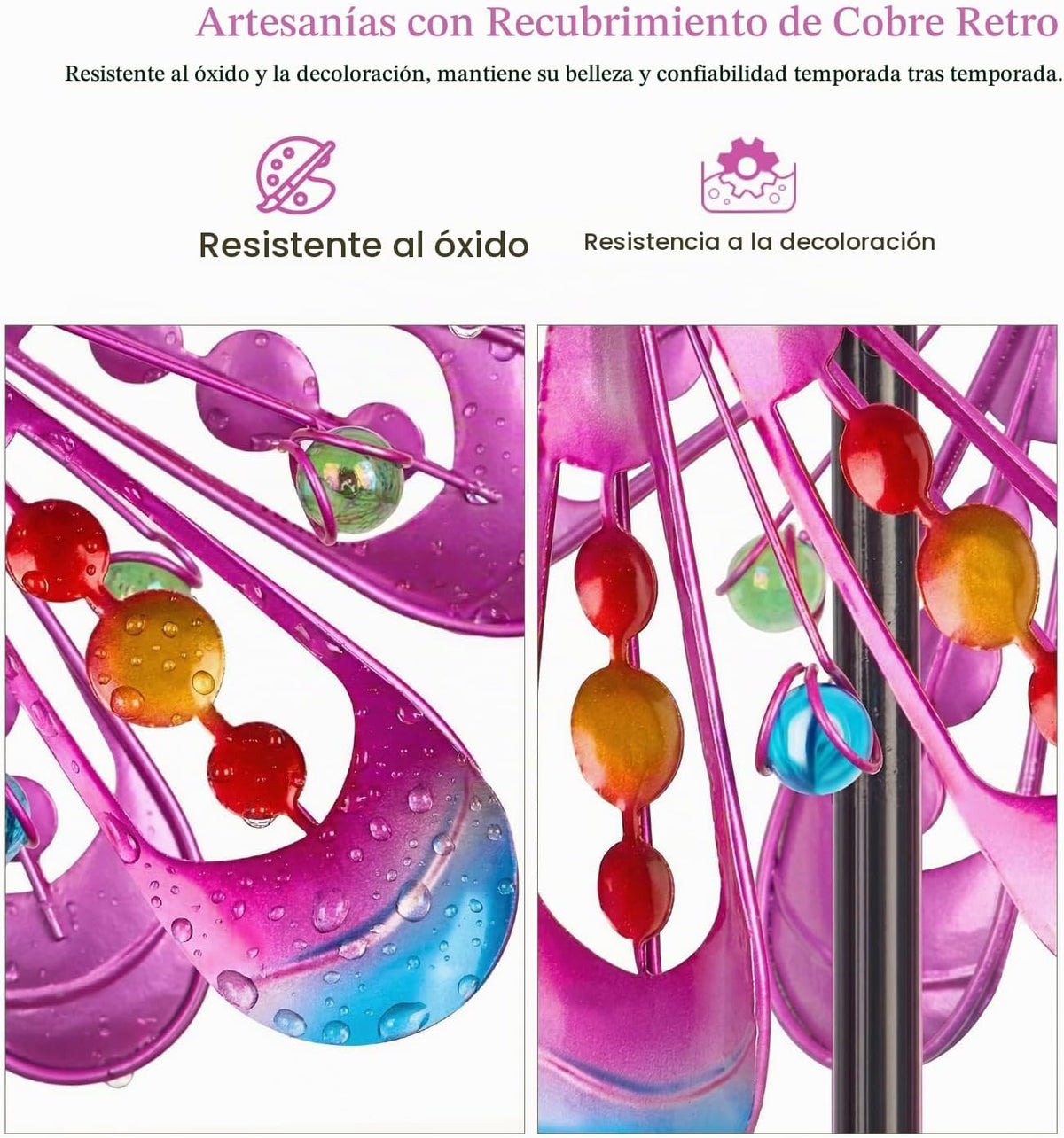 Molinillos de viento para exteriores para patio y jardín, 13 x 63 p...