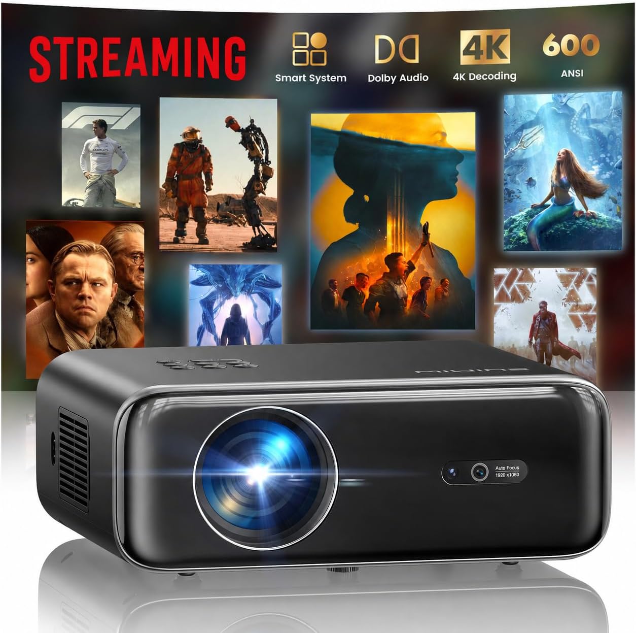 [Aplicaciones integradas\/soporte 4K] Proyector inteligente para ex...