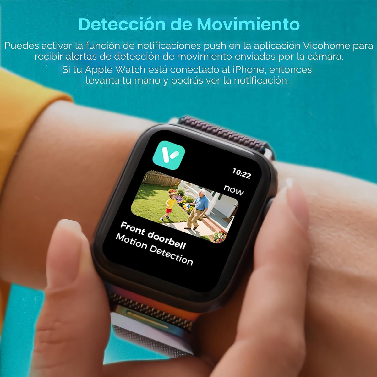 Cámara de seguridad solar inalámbrica Vicohome 2QB 2K AI para exter...