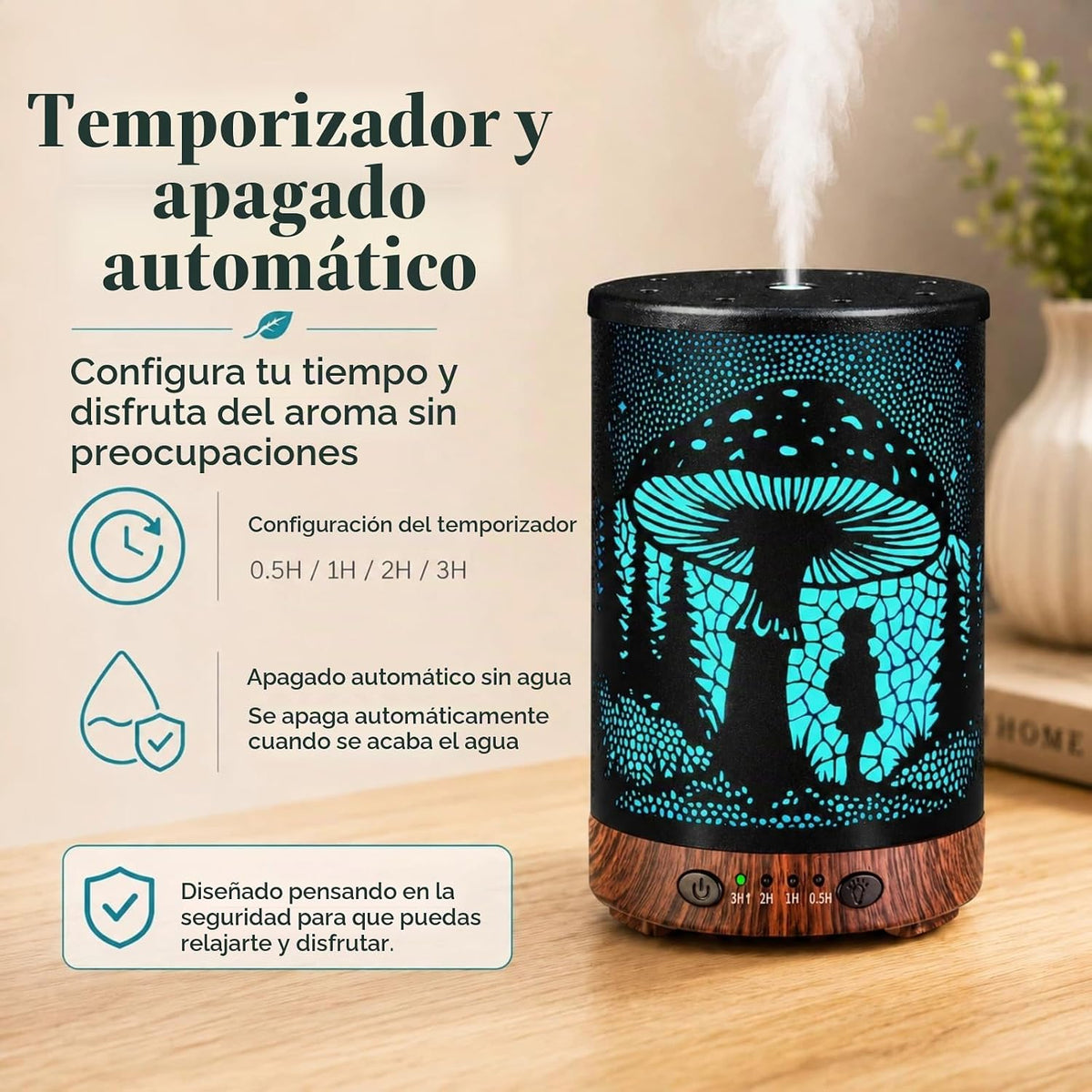 JOYOLO Difusor de aceite esencial de 4.1 fl oz de metal difusor de...