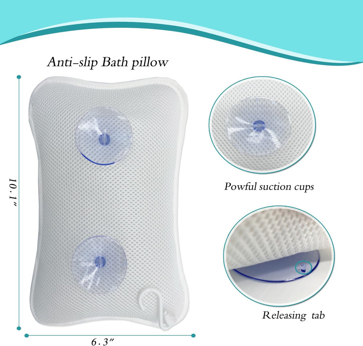 Almohadas de baño para bañera, almohadas de spa en casa para bañera...