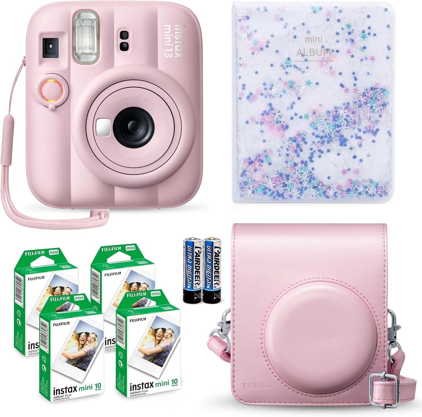 Fujifilm Instax Mini 13 - Cámara instantánea rosa caramelo + paquet...