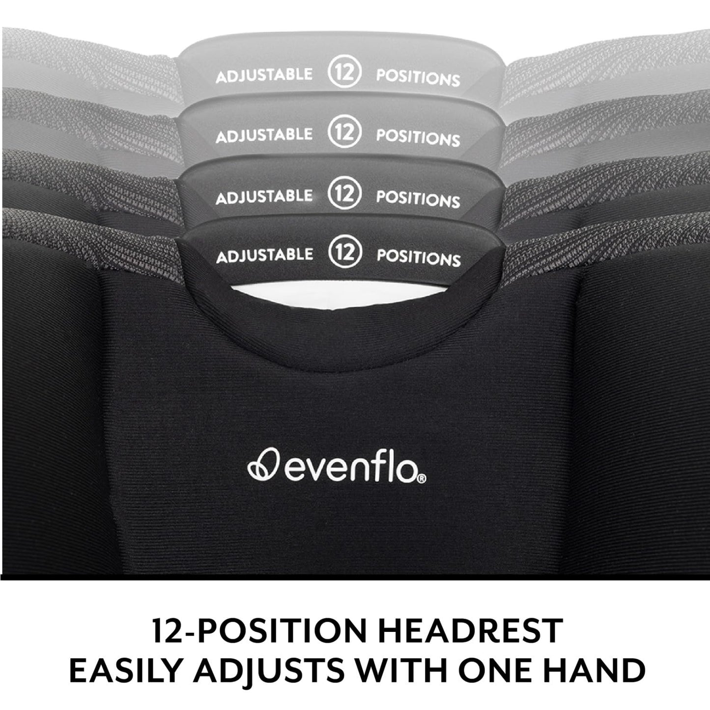 Evenflo All4Stages - Asiento convertible delgado 4 en 1 para automó...