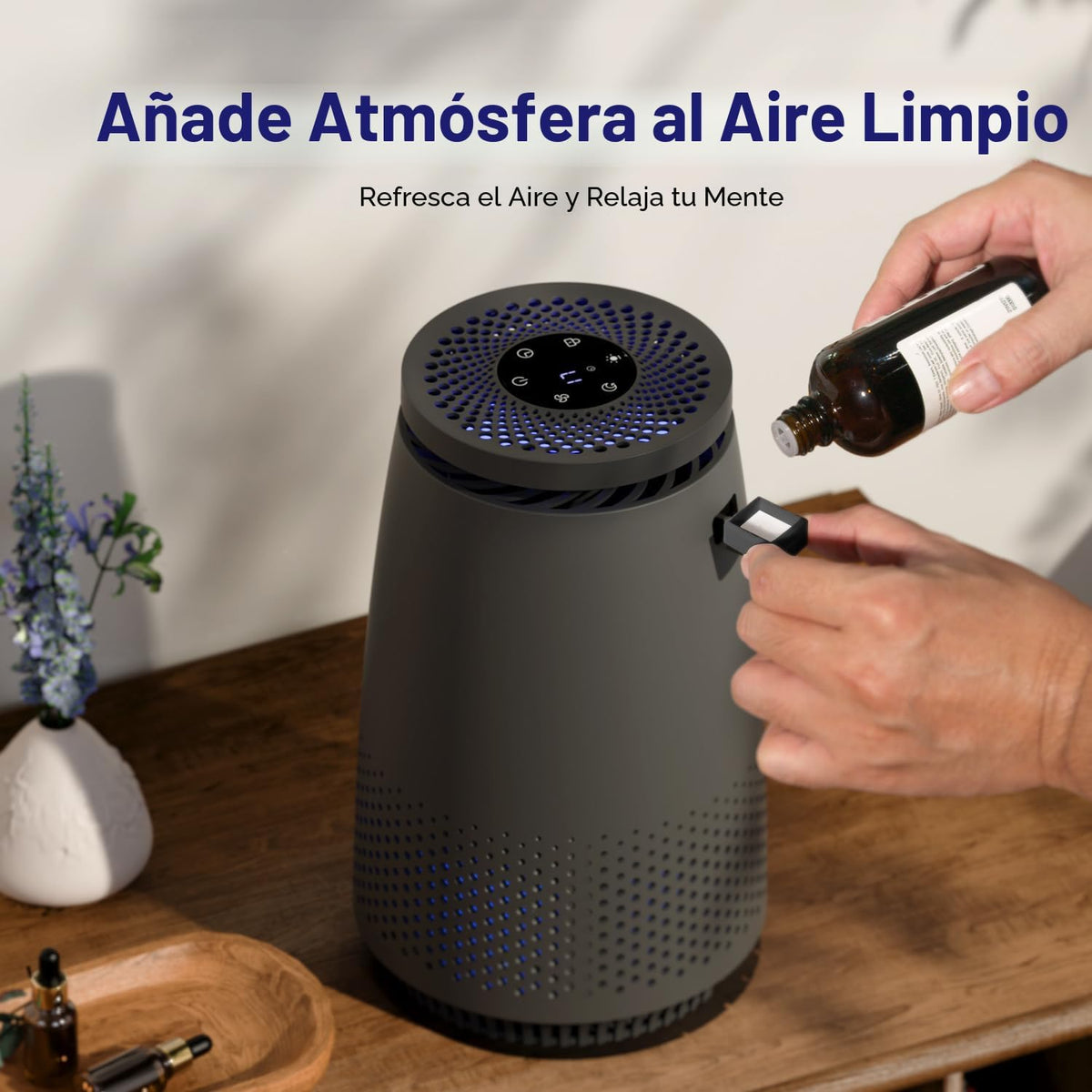 Purificadores de aire para dormitorio del hogar, filtro HEPA 3 en 1...