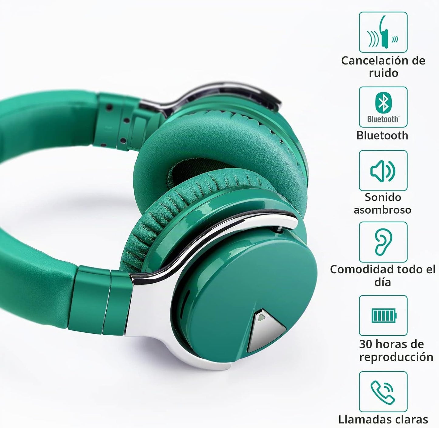 Silensys E7 Auriculares con cancelación activa de ruido Bluetooth c...