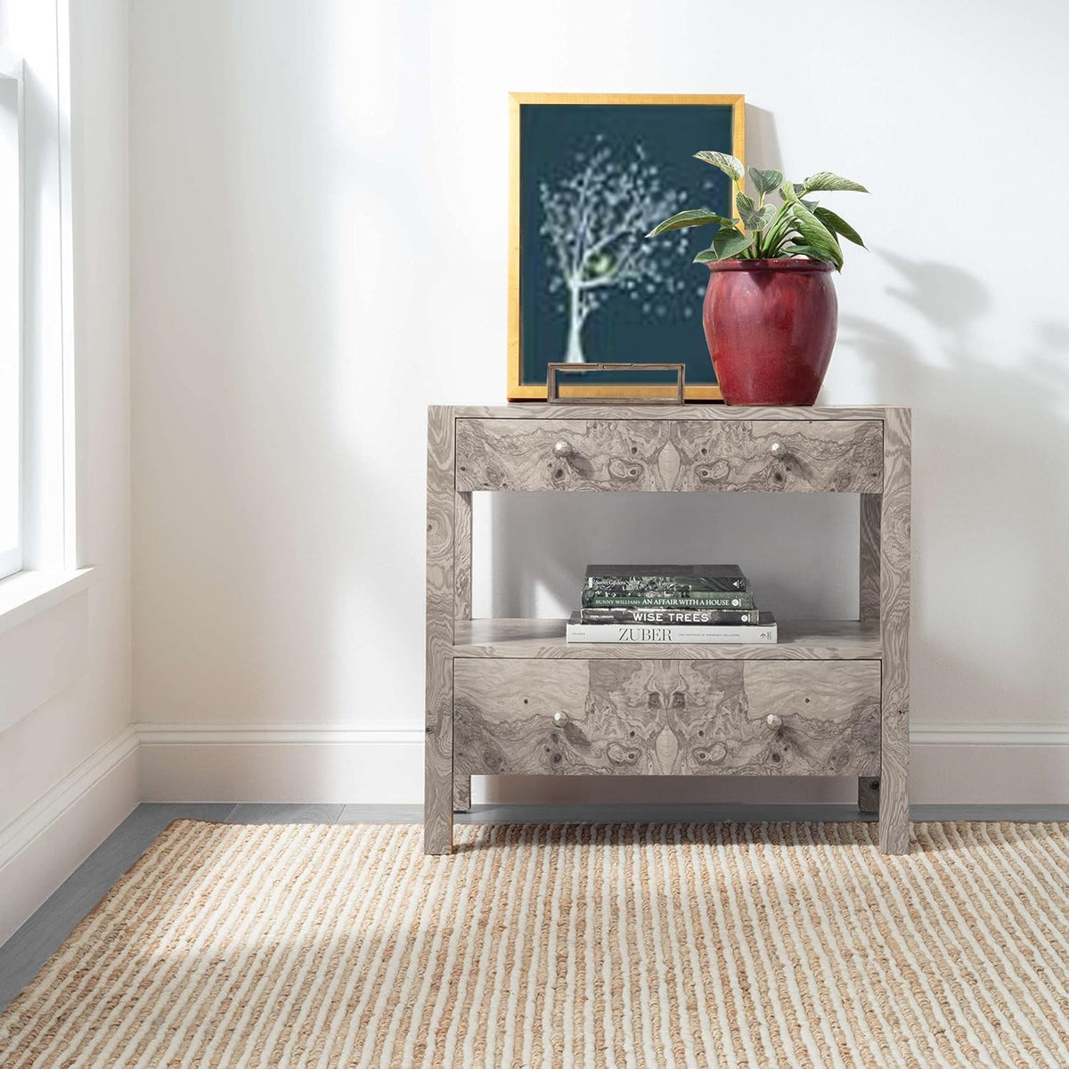 Frelish Decor - Alfombra de lana y yute tejida a mano de tiras grue...