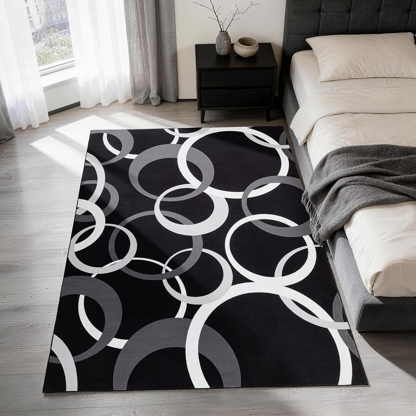 YIHOUSE Alfombras lavables de 5 x 7 pies para sala de estar, alfomb...
