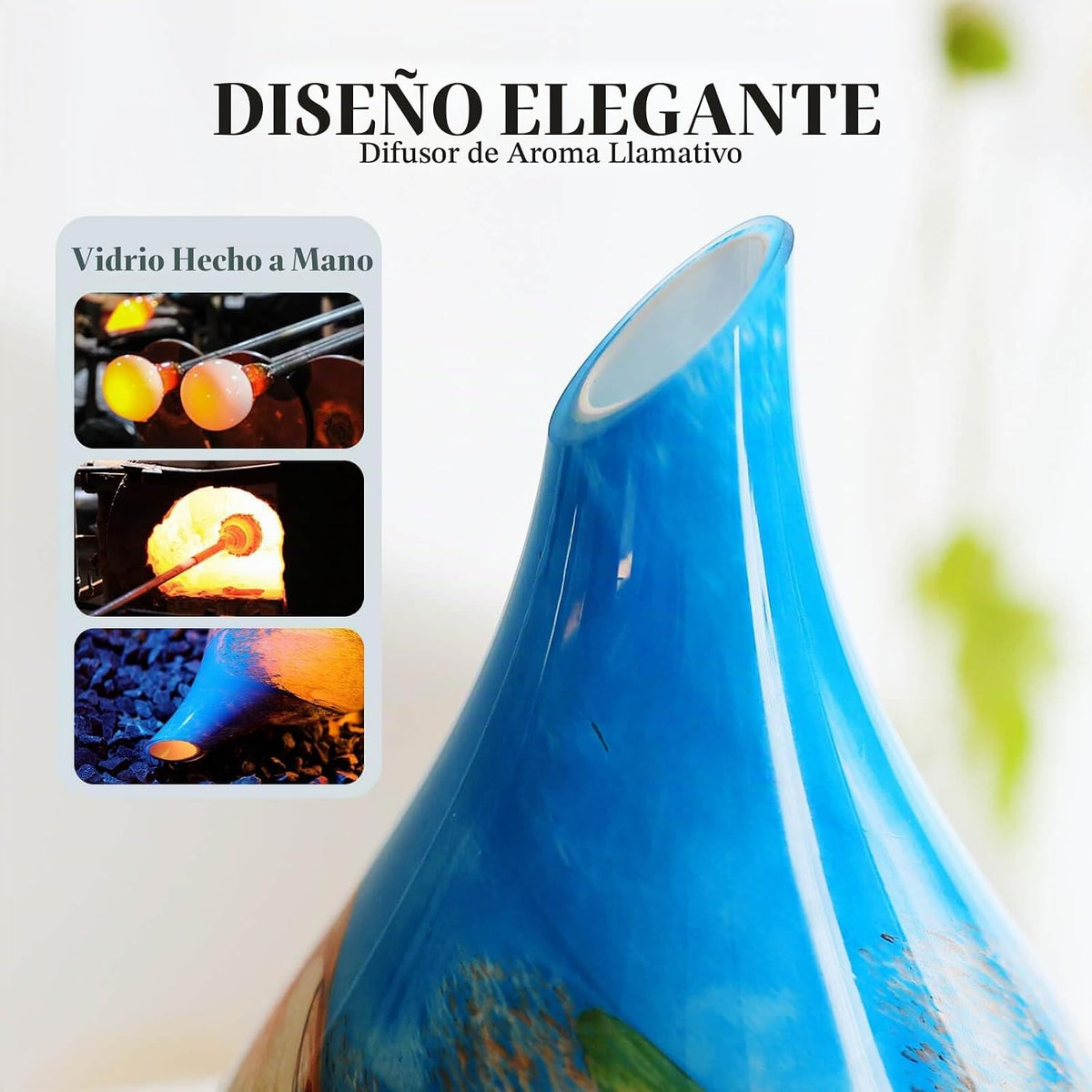 Porseme Difusor de cristal hecho a mano del difusor del aceite esen...