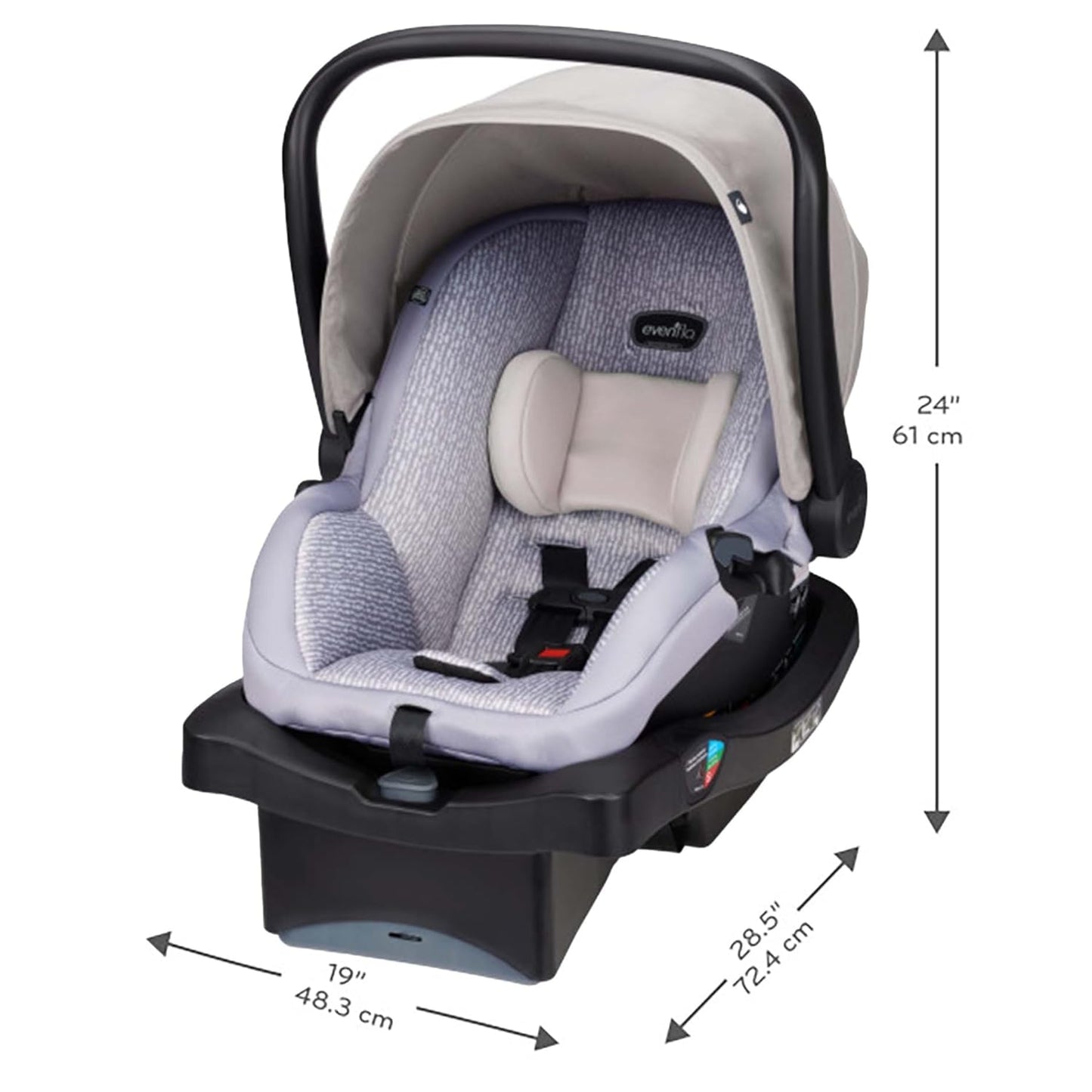 Evenflo LiteMax 30 Asiento infantil para automóvil (River Stone)