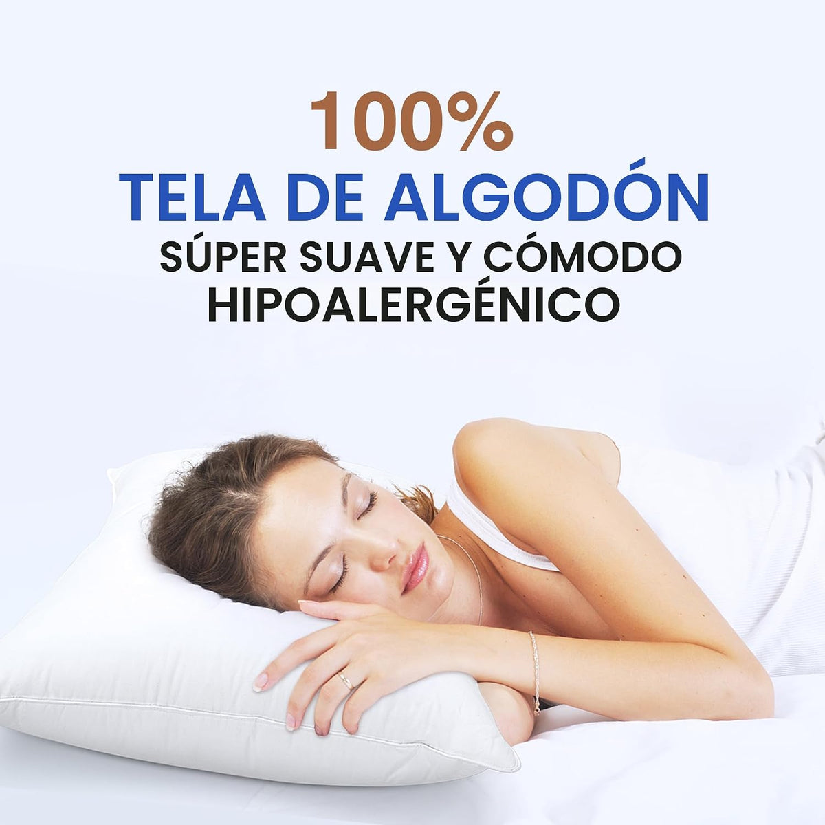 zibroges Juego de 2 almohadas de plumas tamaño King, almohada de pl...