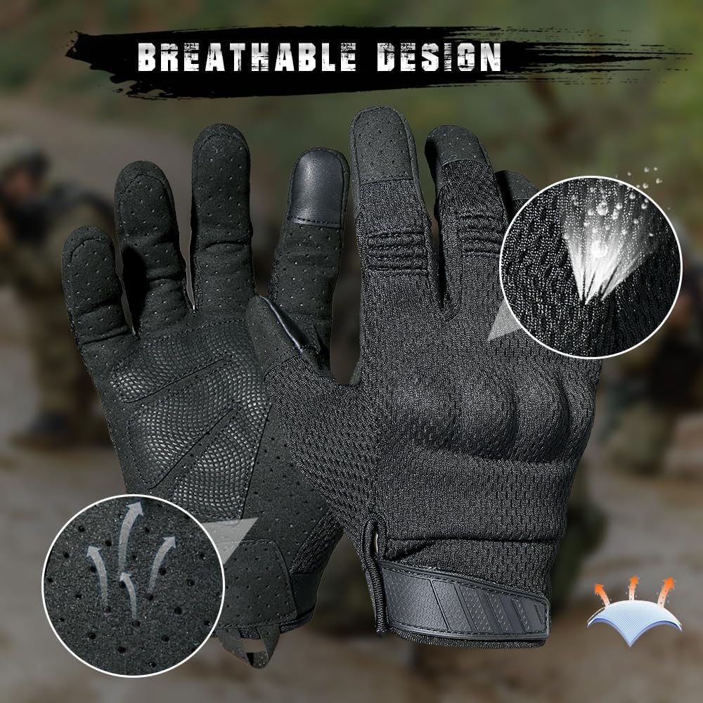 WTACTFUL Guantes tácticos transpirables con pantalla táctil para ho...