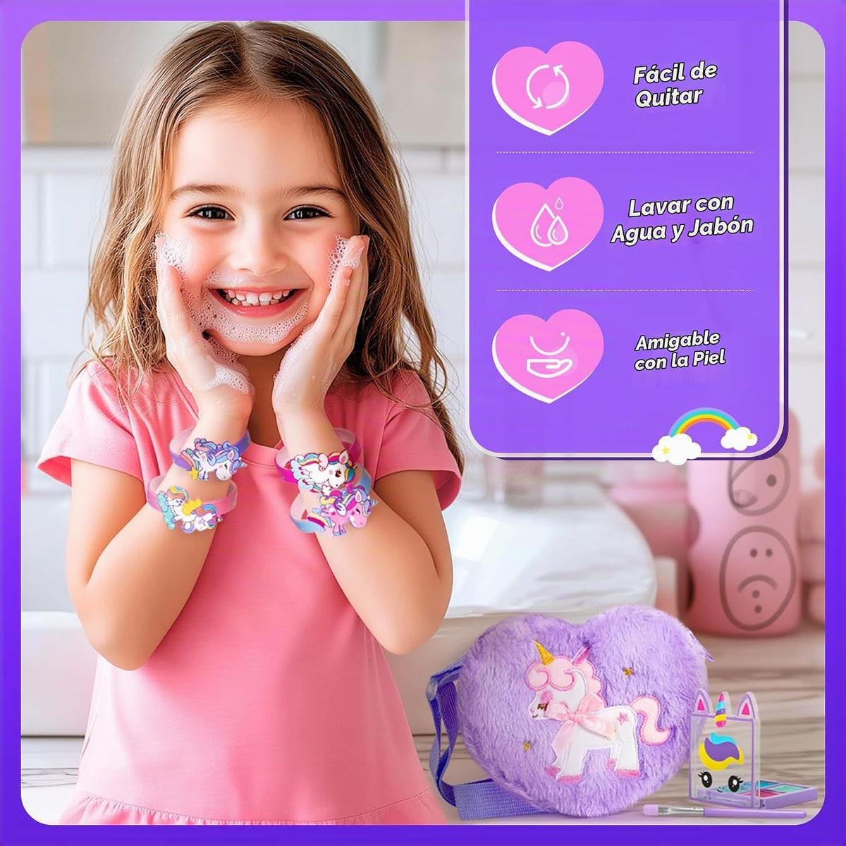 ULOVEME Kit de Maquillaje Real para Niñas Pequeñas - Maquillaje Rea...