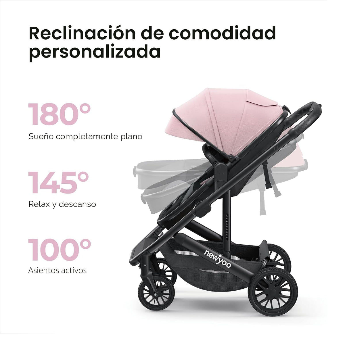 newyoo Nestro 516M - Cochecito infantil convertible 2 en 1, modo Pr...
