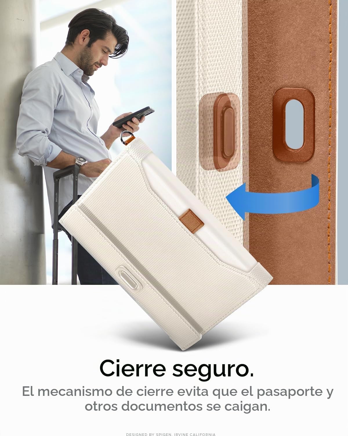Spigen Life para pasaporte Funda para tarjeta con tecnología de blo...
