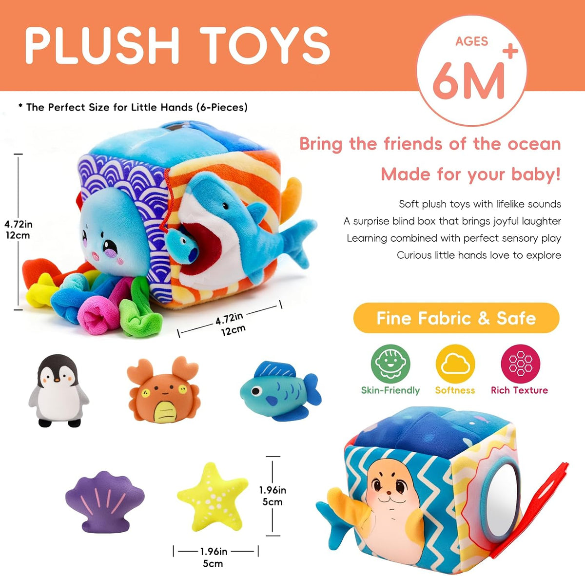 SAIMAND Juguetes para bebés de 6 a 12 meses \u2013 Caja suave miste...