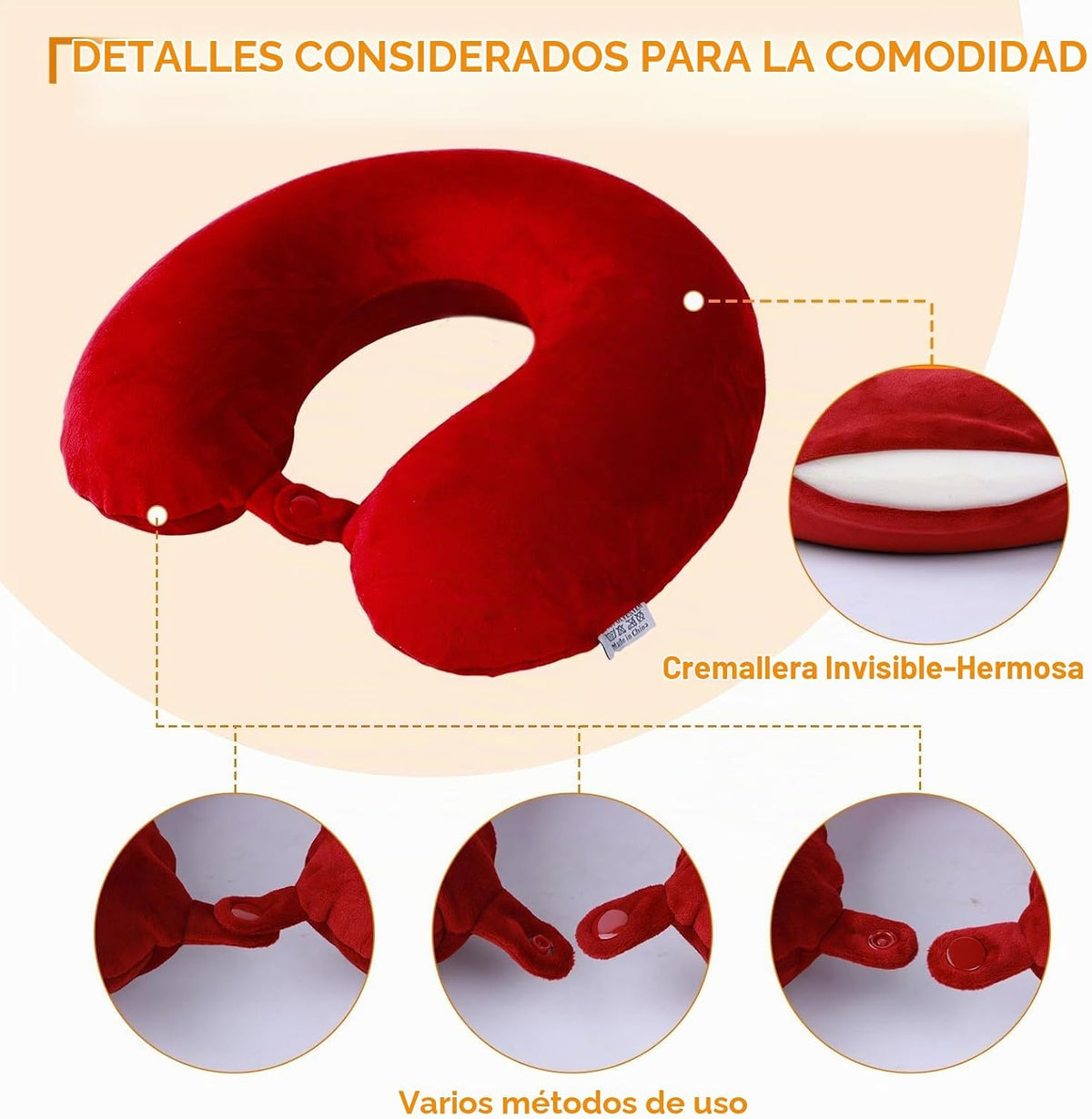 Far win Almohada de viaje, almohada de cuello en forma de U 100% de...
