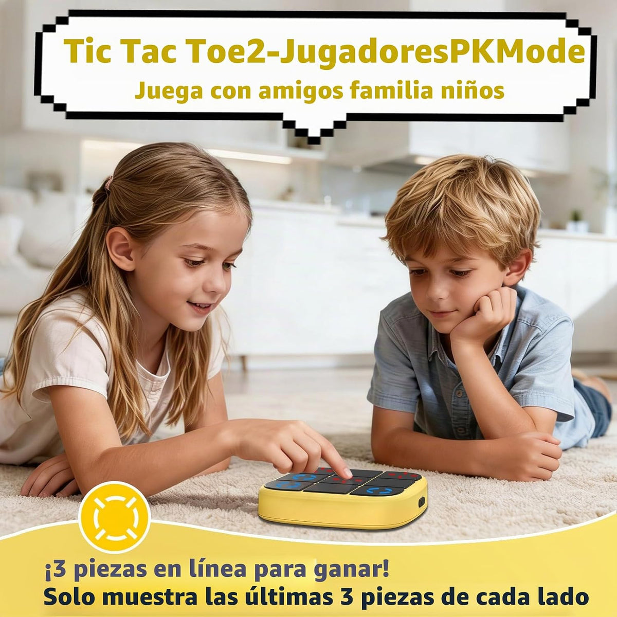 Juego de pernos recargables Tic-Tac-Toe, consola de rompecabezas de...
