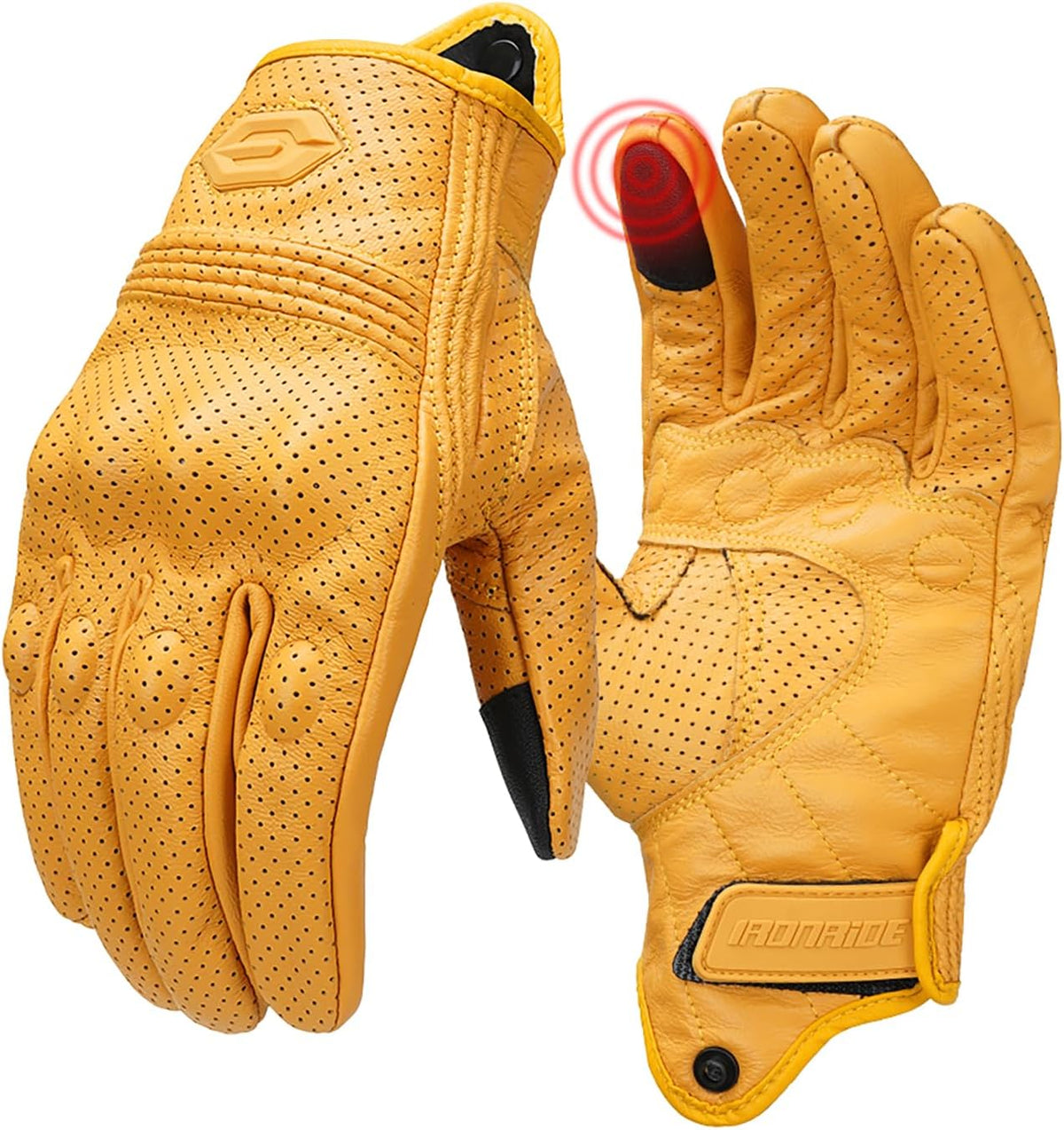 Guantes de motocicleta para hombre, protección táctil y nudillos, g...