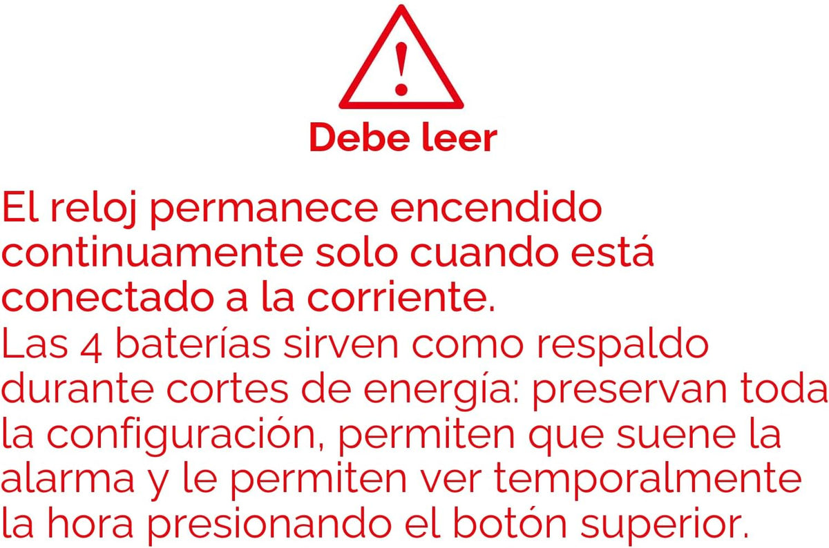 Peakeep - Reloj despertador digital pequeño y bonito, enchufable pa...