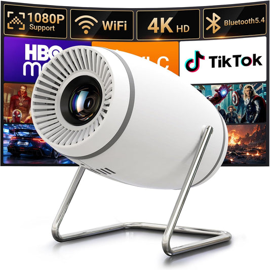 【Aplicaciones integradas】Mini proyector con WiFi y Bluetooth, proye...