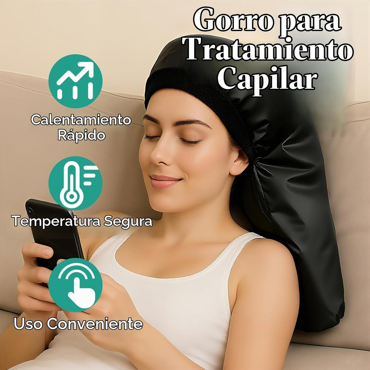 VICARKO Gorro vaporizador para el cabello profundo y uso doméstico...