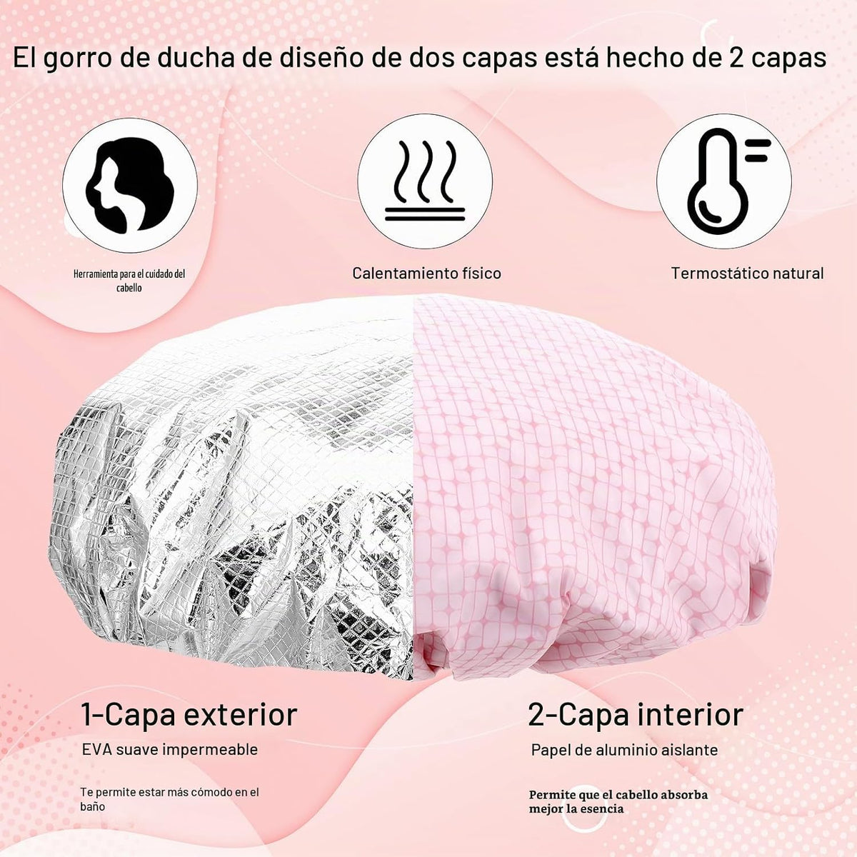 Guduling 4 tapas térmicas para acondicionamiento profundo, gorra de...