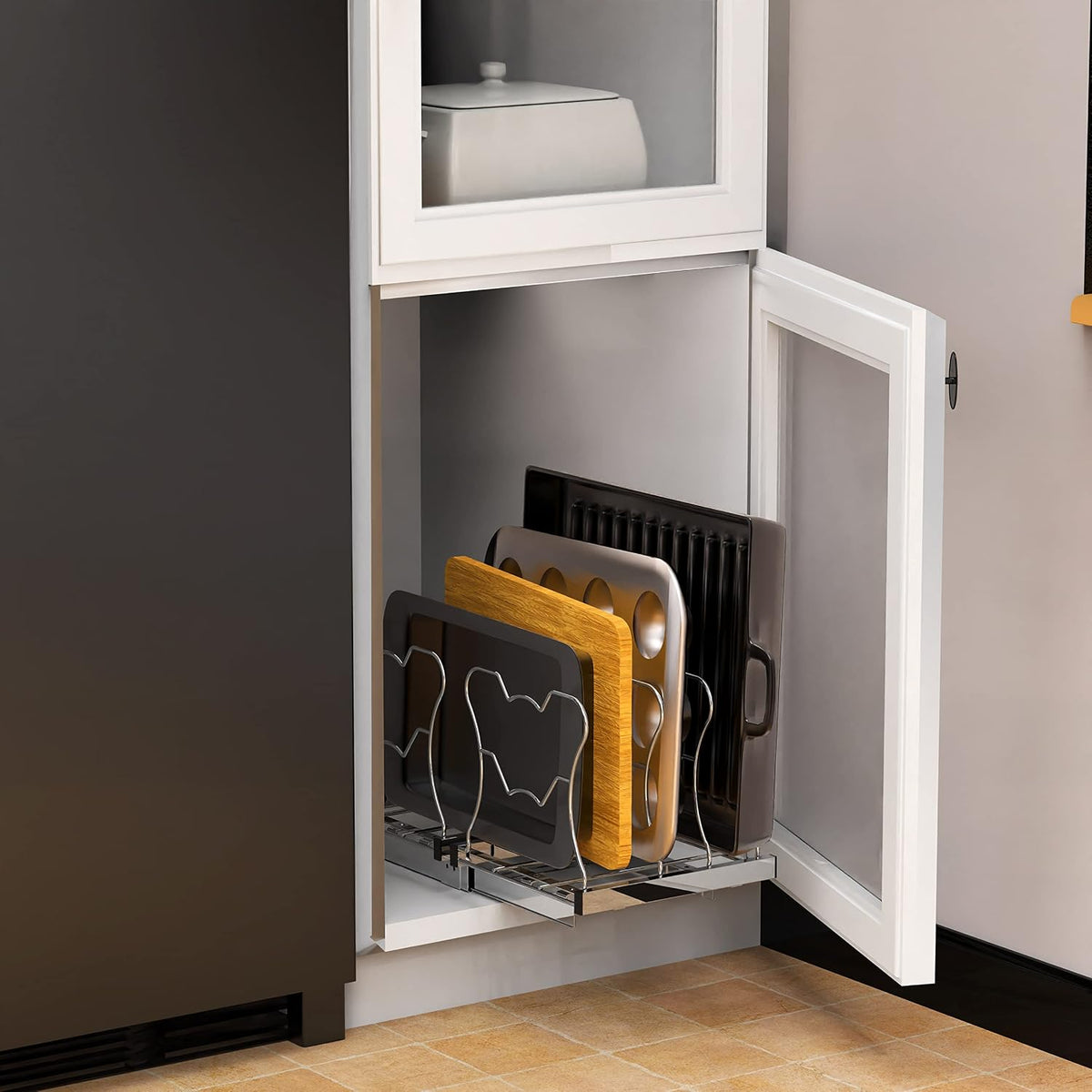 Simple Houseware Organizador deslizante extraíble para debajo del g...