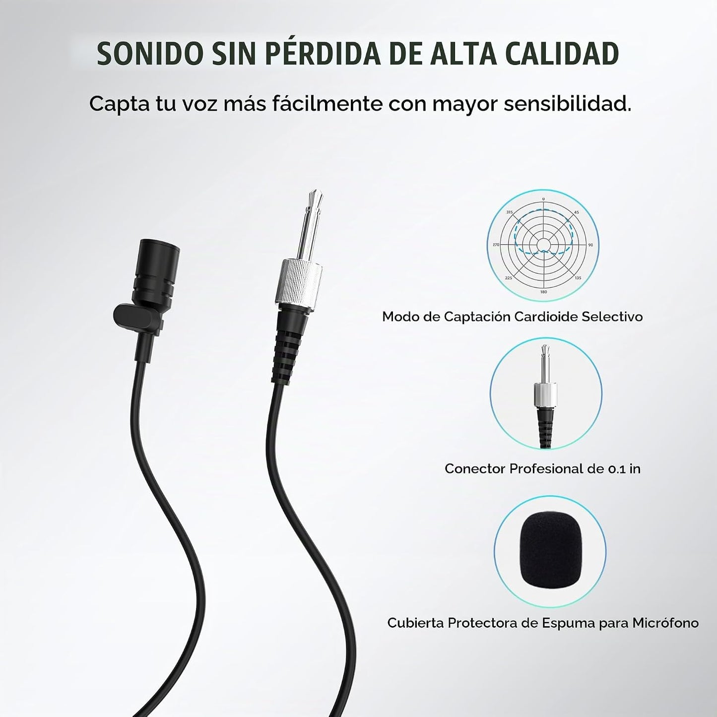 FULODE Micrófonos de solapa Sistema de micrófono inalámbrico UHF de...