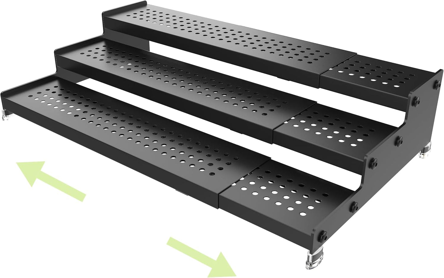 Zilvando Estante extensible de metal para especias de 3 niveles, ne...