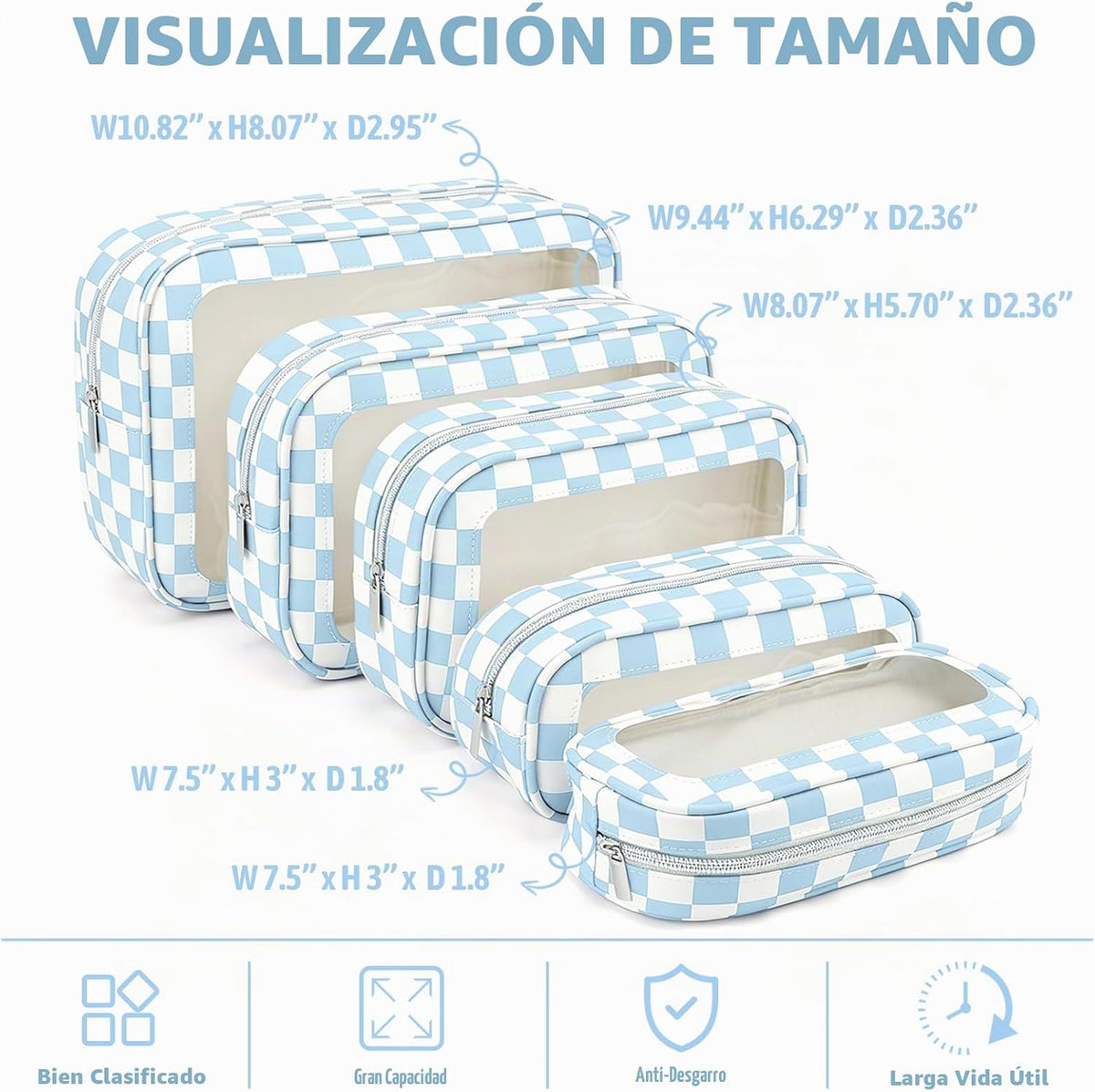YOPCDJ Juego de 5 bolsas organizadoras para pañales, bolsa de aseo...