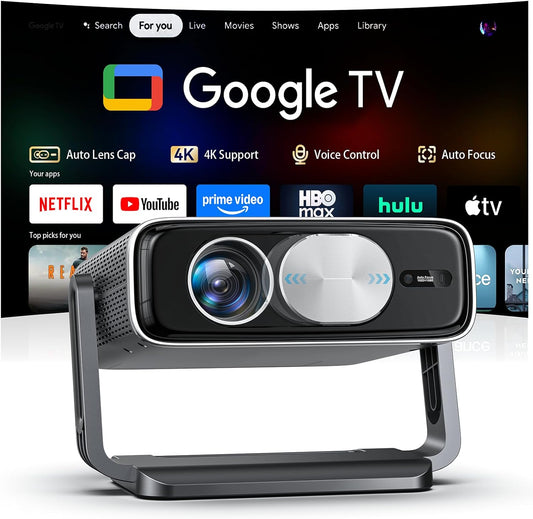 Proyector inteligente 4K [incluido con Google TV Stick] con WiFi y...