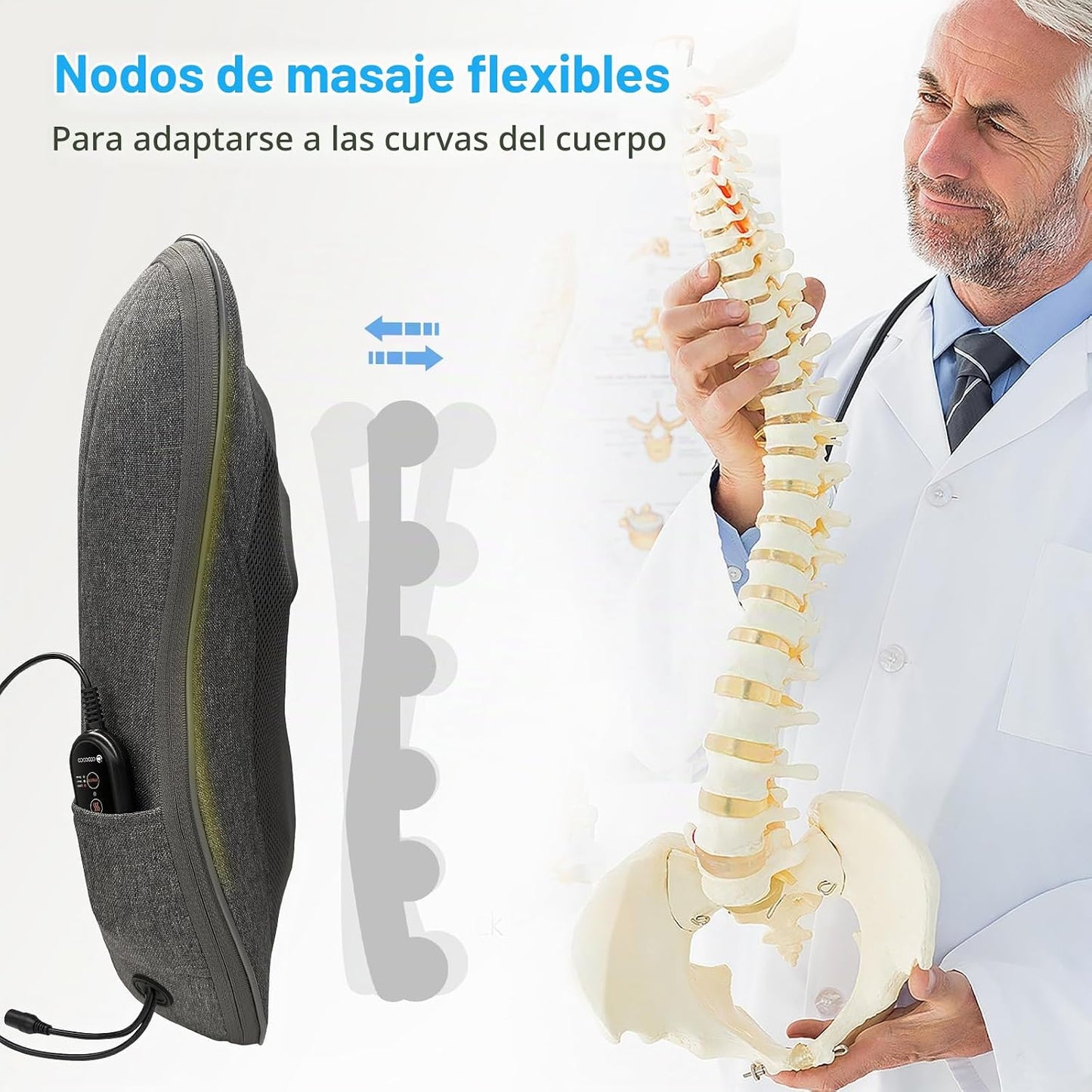 CooCoCo HSA Tienda Elegible Masajeador de Espalda Shiatsu con Calor...
