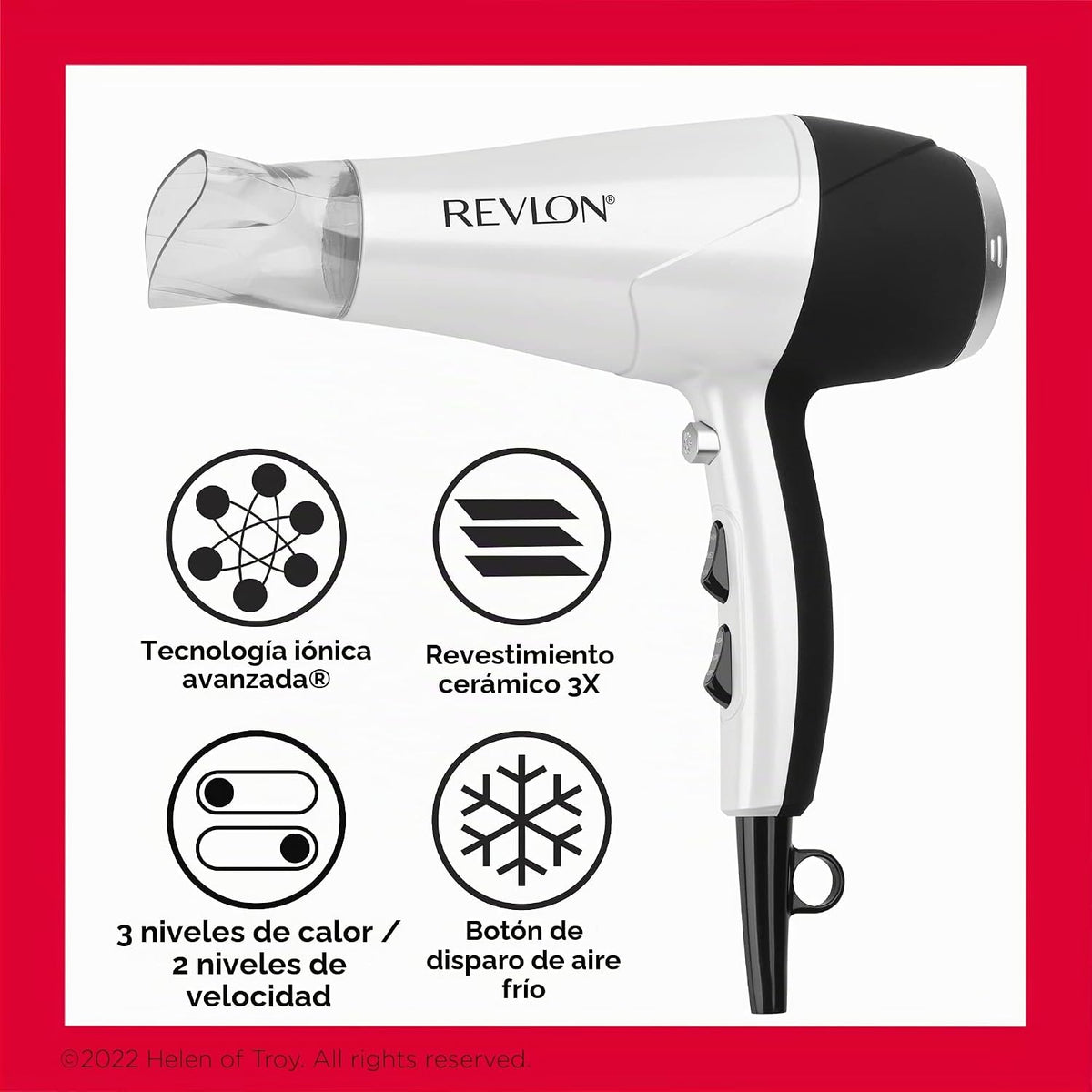 REVLON Volume Booster, Secador de Cabello con Difusor Potenciador d...