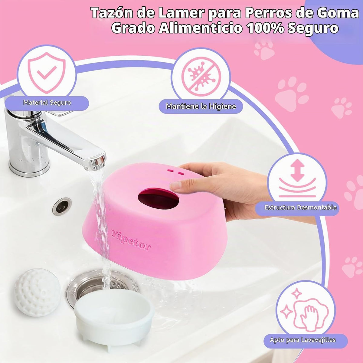 Yipetor Cuenco de lamer para perros, juguetes de rompecabezas de |...