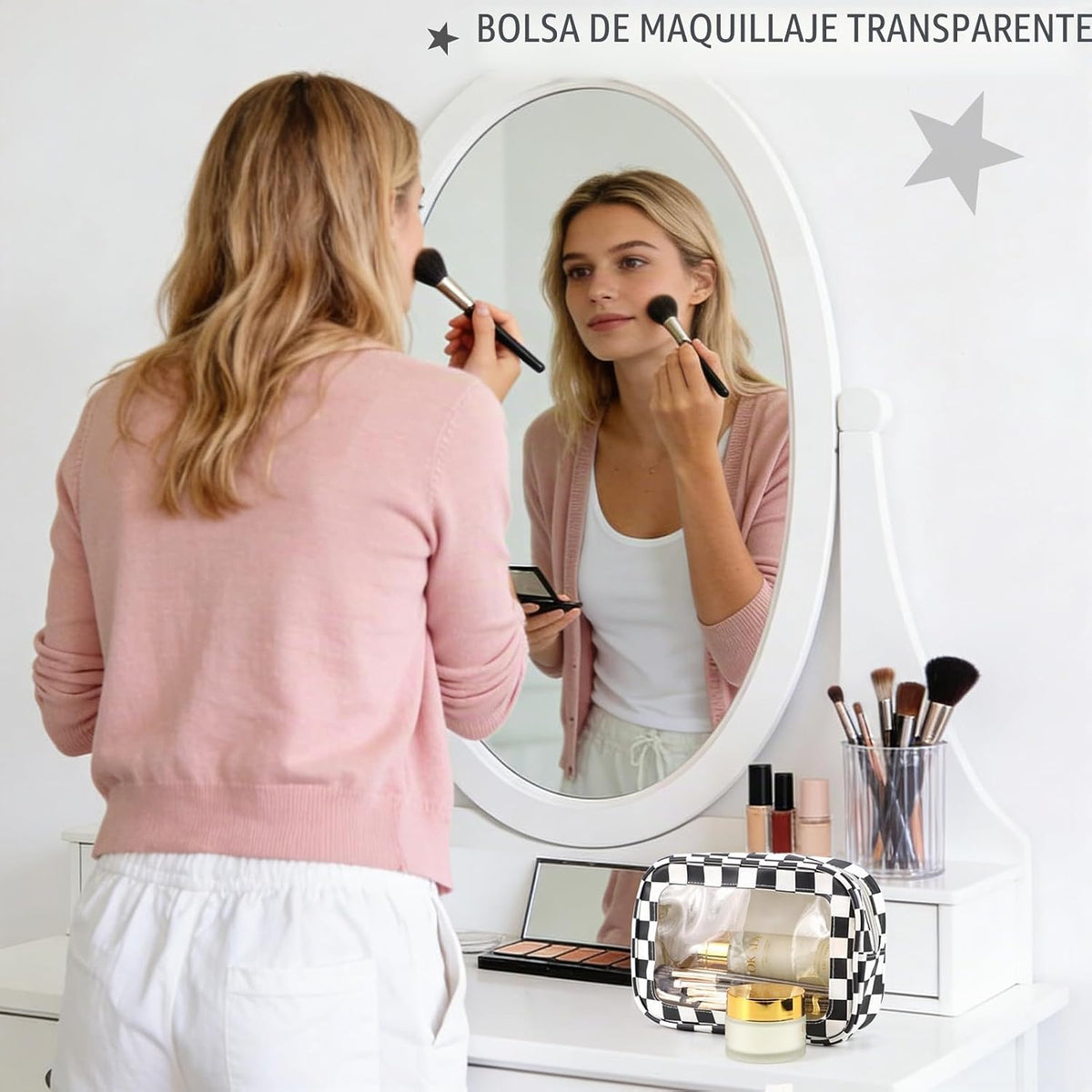 YOPCDJ Bolsa de aseo transparente de 3 piezas, aprobada por la TSA,...