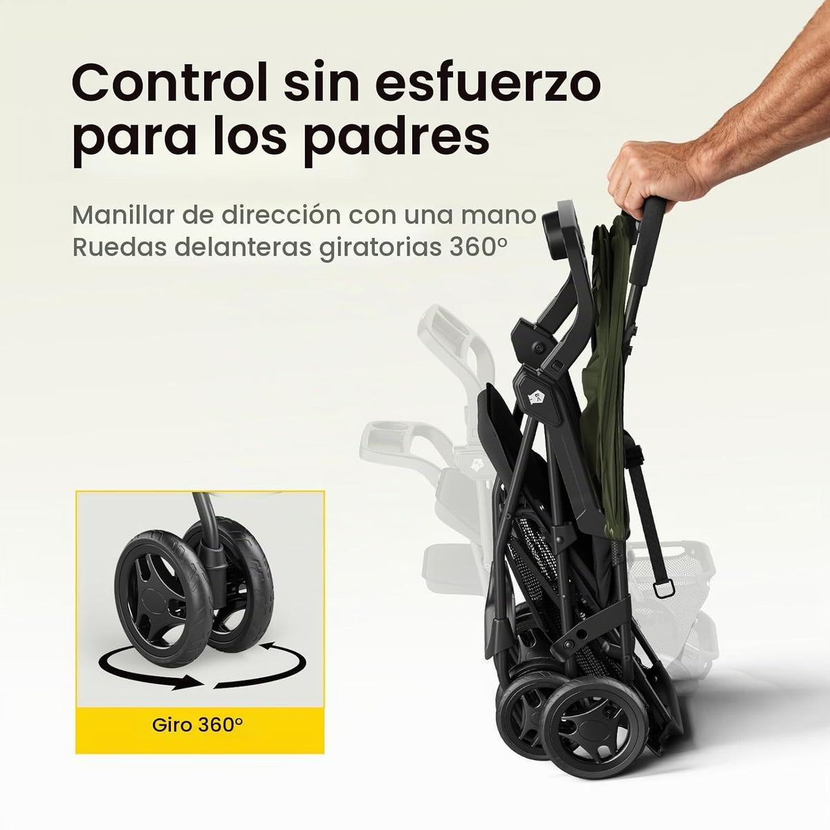 Mamazing Cochecito de viaje ligero con paraguas y asiento reclinabl...