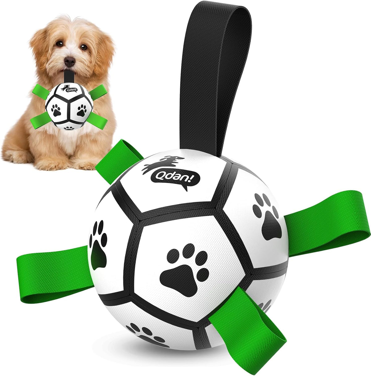 QDAN Juguetes para perros pequeños, pelota de fútbol al aire libre...