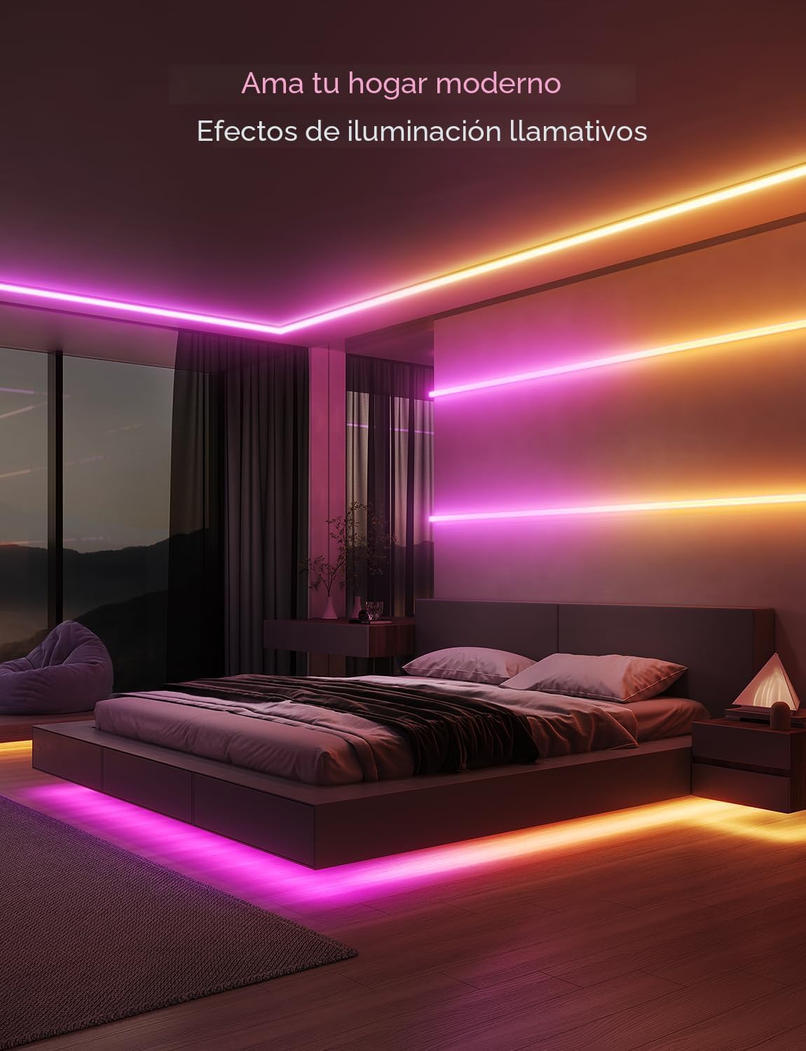 Govee RGBIC Tiras de Luces LED de 32.8 pies con Cubiertas, Luces In...